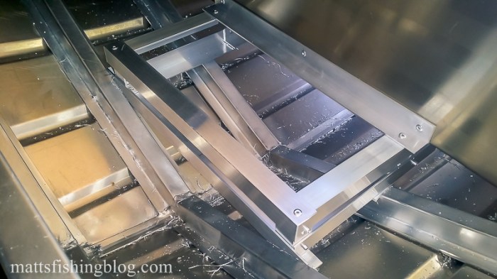 front of rod locker past front seat